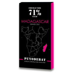 Tablette Chocolat pur Madagascar 74% de Cacao 100G