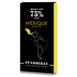 Tablette Chocolat pur Mexique 75% de cacao 100G