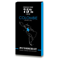 Tablette Chocolat noir Colombie 75% de cacao 100G