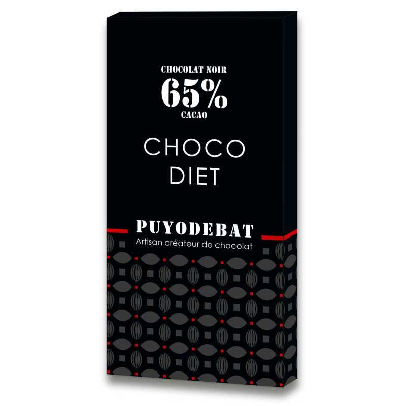 Chocolat noir sans sucre Chocodiet (maltitol) 65% de cacao 100G