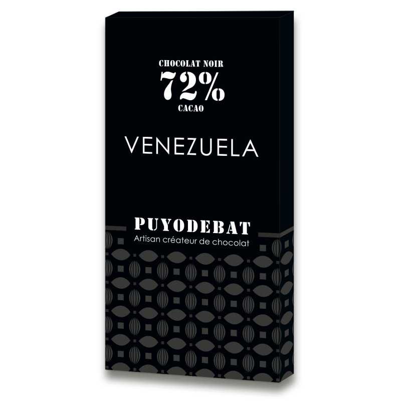 Tablette chocolat Noir Vénézuela 72% de Cacao 100g