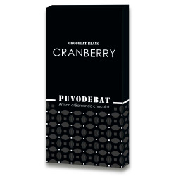 Tablette chocolat blanc cranberry 100g