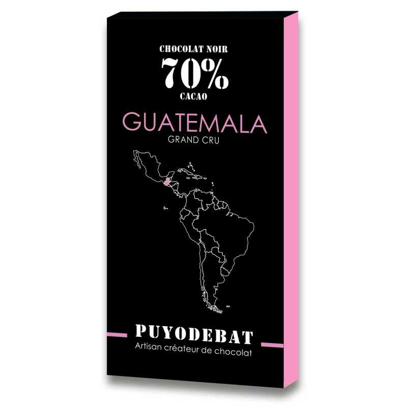 Tablette chocolat noir pur Guatemala 70% de cacao 100G